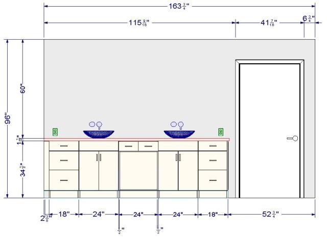 hauteur meuble lavabo salle de bain