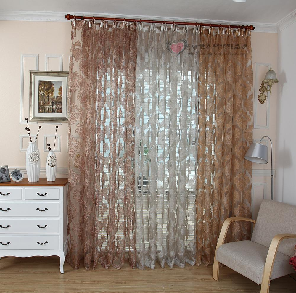 High Quality Modern Decoration Tulle Window Screening avec Rideau Salon Wish