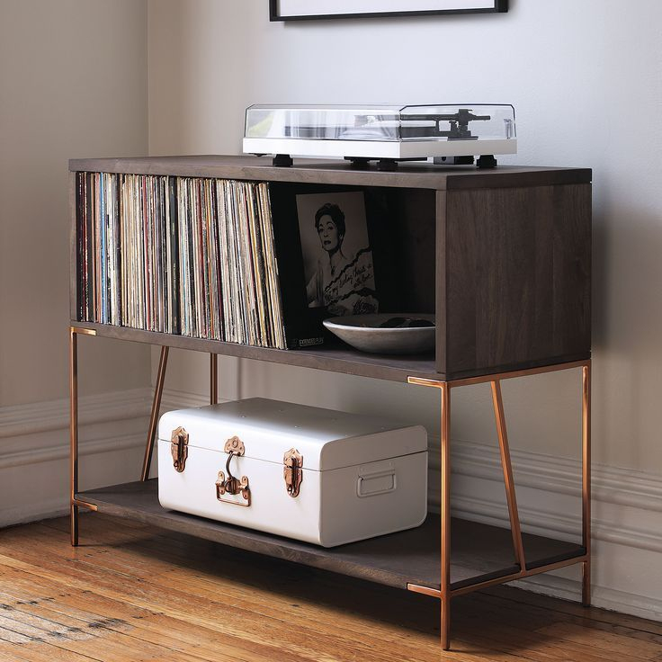 Idée Meuble Vintage Vinyle | Record Cabinet, Vinyl Record avec Rangement Vinyle Ikea