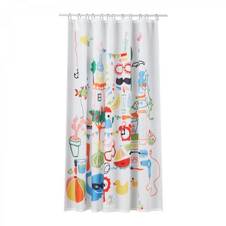 Ikea Badbäck Fabric Shower Curtain Multicolor Fun Kids serapportantà Rideau De Dkea