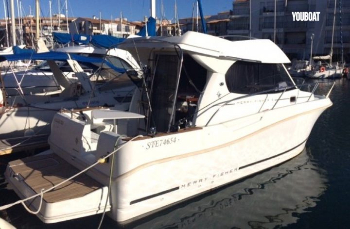 Jeanneau Merry Fisher 8 Used For Sale – Motorboat Cabin avec Cap D'Agde 039
