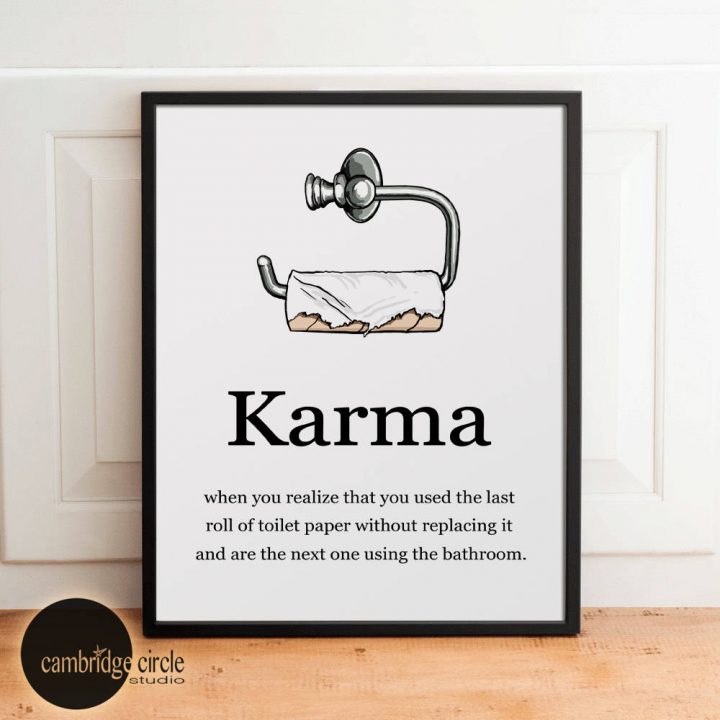 Karma Print Toilet Paper Instant Karma Karma Poster tout Poster Toilette Humour Karma Print Toilet Paper Instant Karma Karma Poster tout Poster Toilette Humour