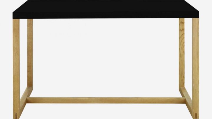 Kilo – Table À Manger En Acier Laqué Et Chêne – Noir – Habitat serapportantà Sofia Habitat Table