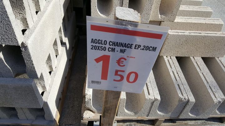 Le Prix Du Parpaing, Bloc Béton, Moellon, Queron encequiconcerne Queron Bancher