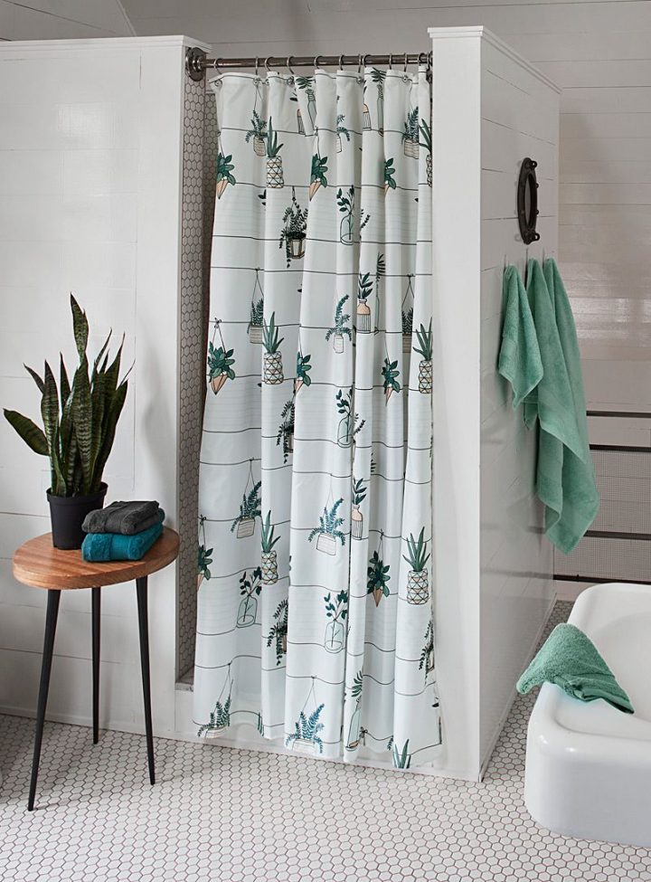Le Rideau De Douche Serre Botanique | Curtains, Fabric encequiconcerne Simons Rideau De Douche