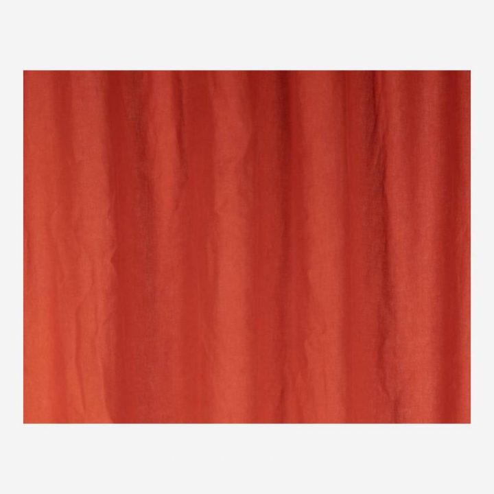 Linen – Lot De 2 Rideaux En Lin 140X260Cm – Terracotta pour Habitat Rideaux