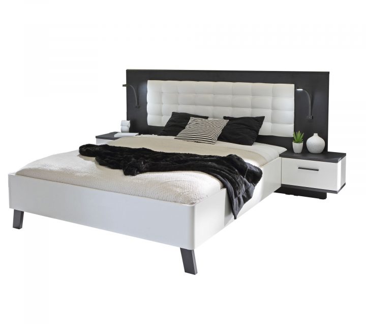 Lit 160X200Cm Chevets Intégrés Ricciano Blanc Et Noir intérieur Imagr Lit Ricciano Lit 160X200Cm Chevets Intégrés Ricciano Blanc Et Noir intérieur Imagr Lit Ricciano