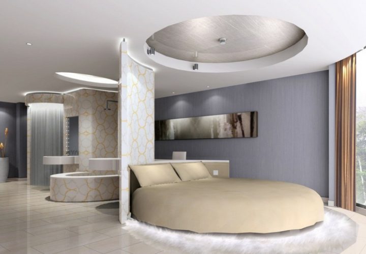 Lit Rond Design Pour La Chambre Adulte Moderne En 36 Idées avec Lit Qui Descend Sur Genesis 36
