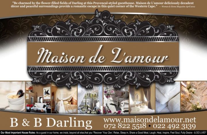 Maison De L'Amour B&B – Darling, South Africa concernant Maison De Lamoure Offenbourg