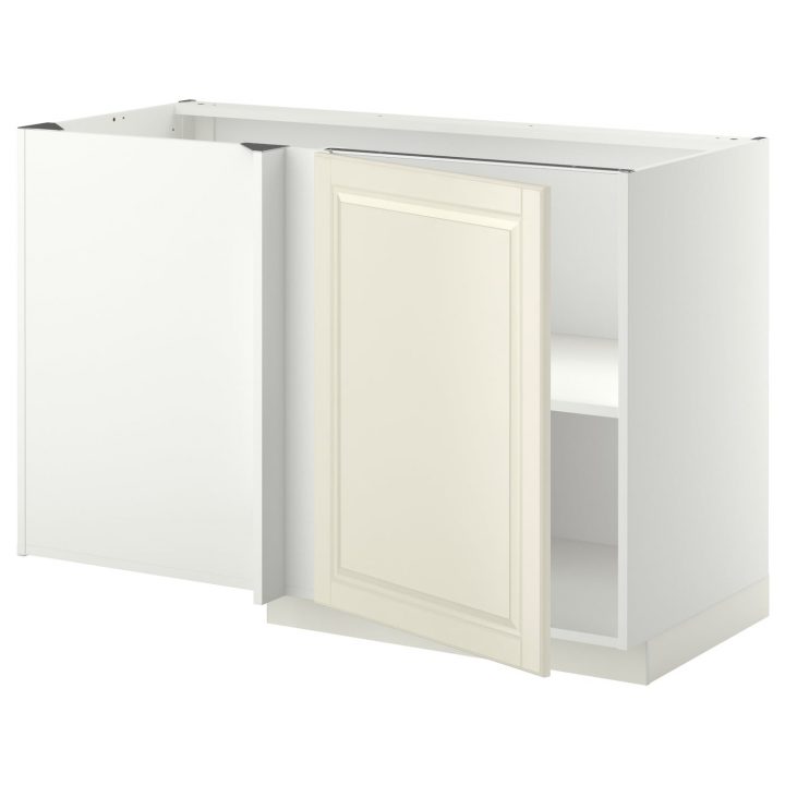 Metod Élément Bas D'Angle+Tablette – Blanc/Bodbyn Blanc avec Meuble De Cuisine Ikea Bas 15 Cm