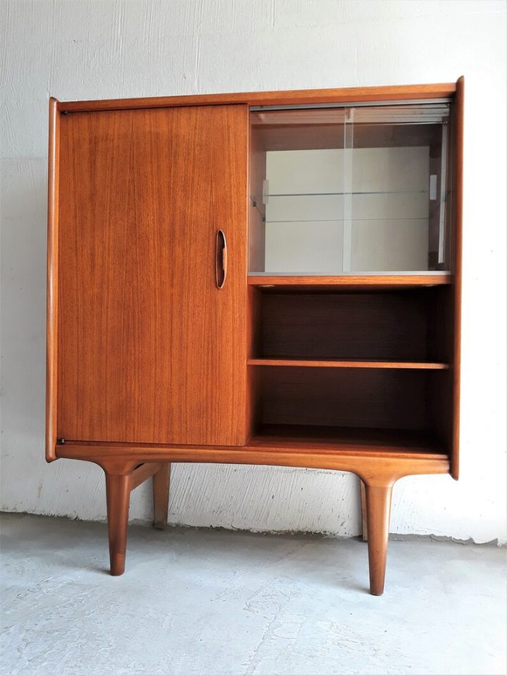 Meuble Bar Teck Vintage / Vitrine Bibliothèque Scandinave avec Meuble Vintage Scandinave