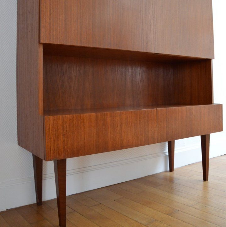 Meuble Bar Vintage Scandinave En Teck 1960 – Design Market serapportantà Meuble Vintage Scandinave