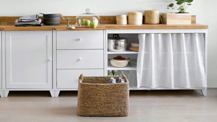 meuble de cuisine avec porte coulissante