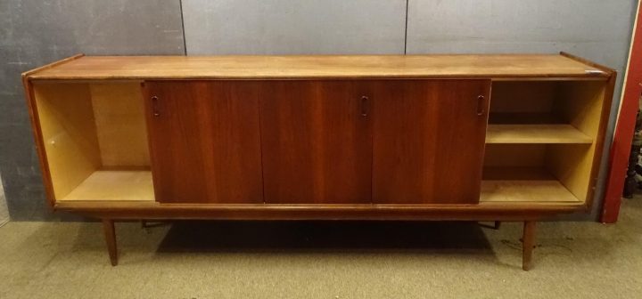 Meuble : Dressoir Scandinave Vintage En Teck intérieur Meuble Vintage Scandinave