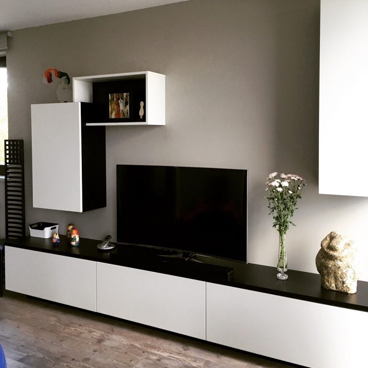 Meuble Noir Et Blanc Laqué Sur Mesure, Meuble Bas Noir Et serapportantà Meuble Blanc Meuble Noir Et Blanc Laqué Sur Mesure, Meuble Bas Noir Et serapportantà Meuble Blanc