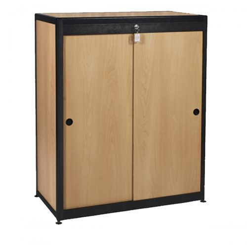 Meuble Rangement Bois/Alu Noir – 90X50X110 – Internation concernant Distri Meubles Catalogue