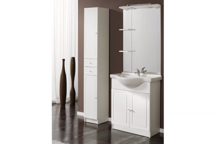 Meuble Salle De Bain Blanc & Bois Mat Majorca – Brico Dépôt tout Brico Depot Meuble 100 Cm