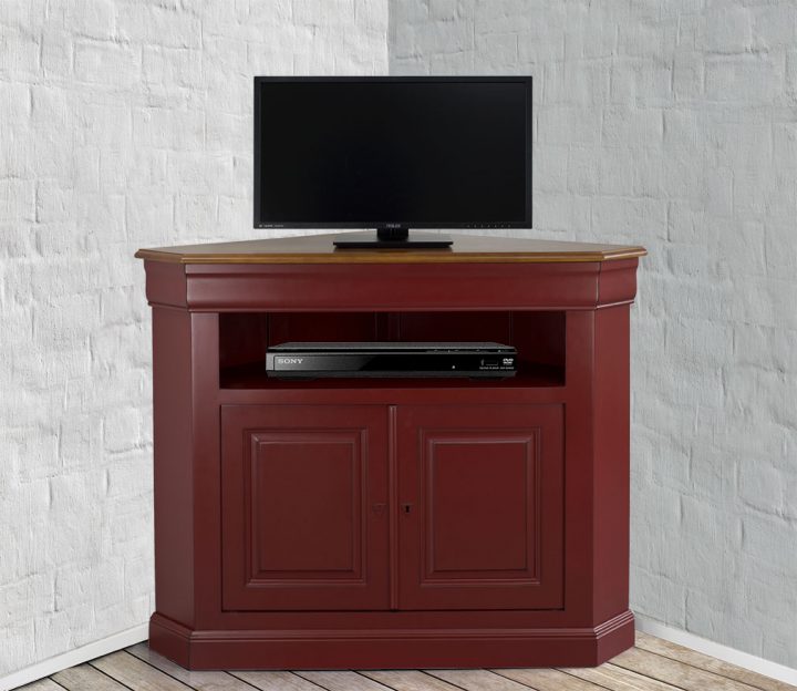 Meuble Tv D'Angle Style Louis Philippe Merisier encequiconcerne Meuble Tv Leroy Merlin