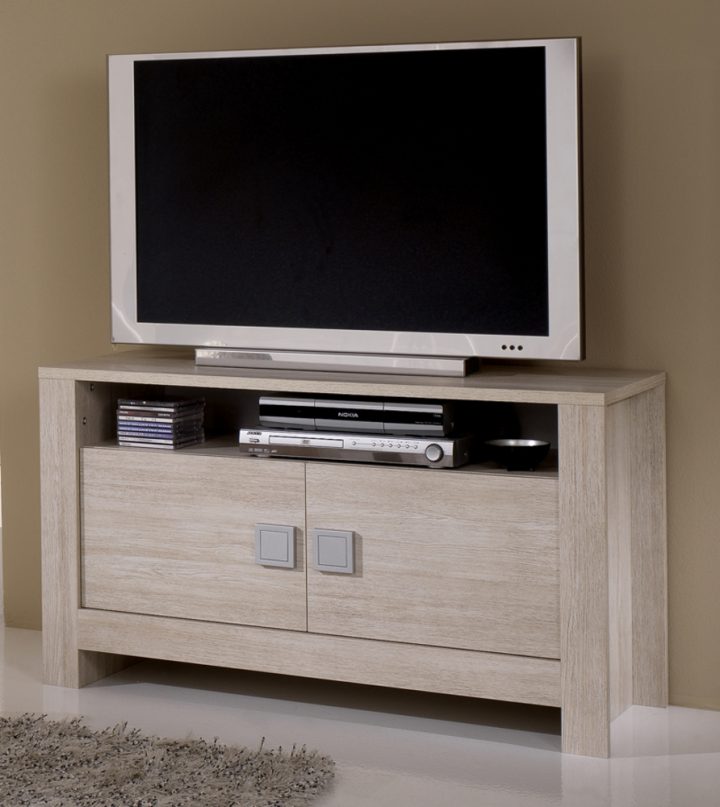 Meuble Tv Pisa Chene Blanchi (Soho) encequiconcerne Photos Avec Meuble Tv Alphonse De Chez But