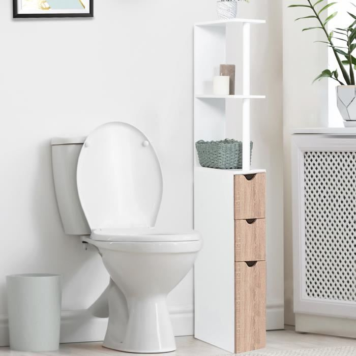 Meuble Wc Bois – Achat / Vente Meuble Wc Bois Pas Cher concernant Meuble Wc Haut