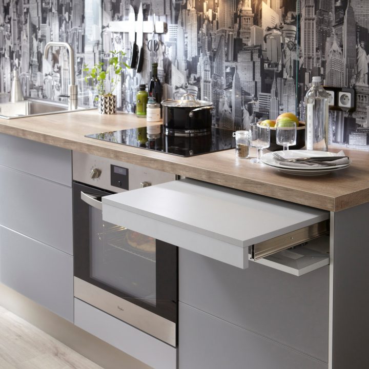 Meubles De Cuisine Fonctionnels Avec Une Planche pour Meuble Leroy Merlin Serapportanta