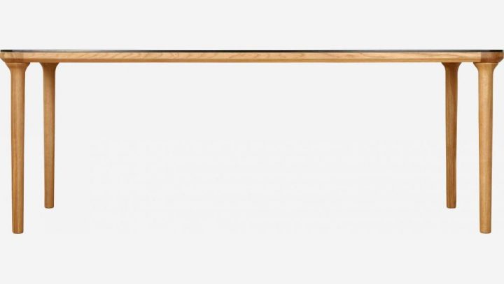 Myell – Table À Manger En Verre Et Chêne – Design By tout Sofia Habitat Table