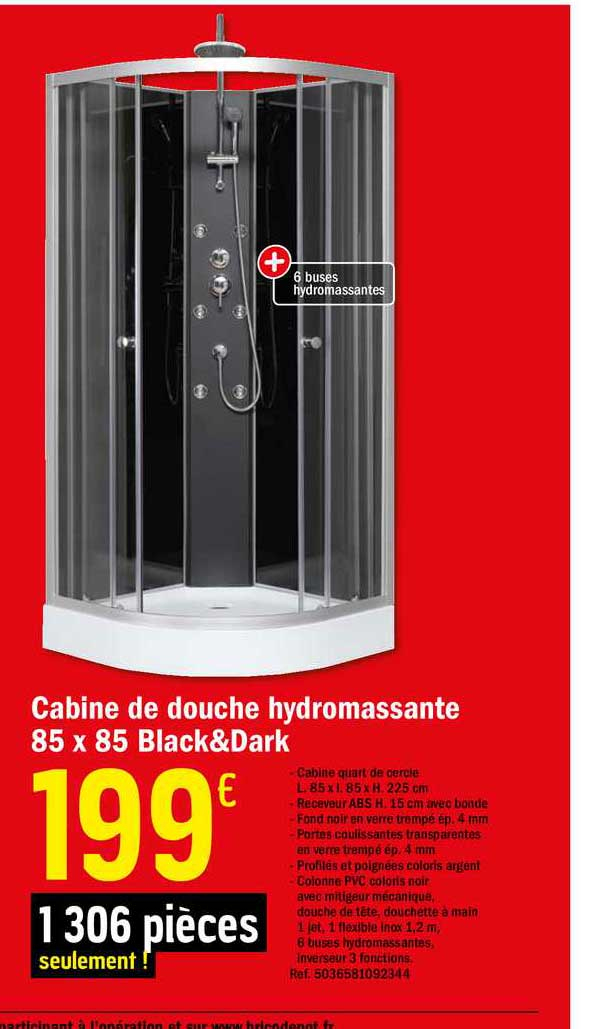 Offre Cabine De Douche Hydromassante Black Bambou 90X90 Cm tout Etancheite Douche Bricodepot Offre Cabine De Douche Hydromassante Black Bambou 90X90 Cm tout Etancheite Douche Bricodepot