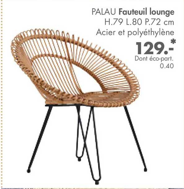 Offre Fauteuil Lounge Palau Chez Casa à Bouchara Fauteuils