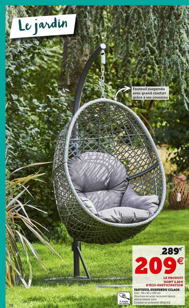 Offre Fauteuil Suspendu Cilaos Chez Hyper U encequiconcerne Fauteuil Suspendu Auchan