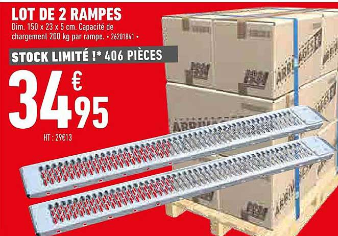 Offre Lot De 2 Rampes De Montée Pour Remorque Chez Brico Depot pour E De Coffrage Brico Depot