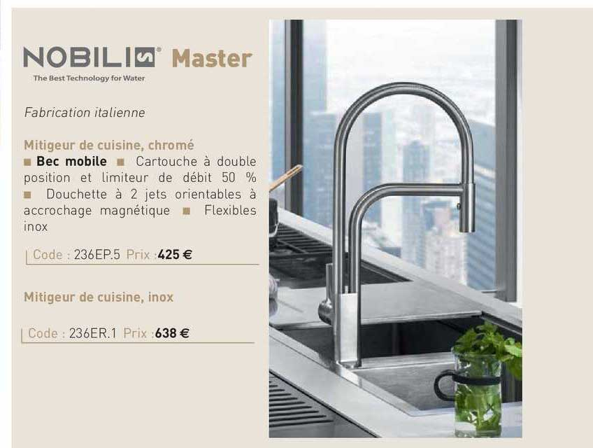 Offre Mitigeur De Cuisine, Chromé Master Chez Richardson dedans Super Crack Aldi Hamac De Radiateur