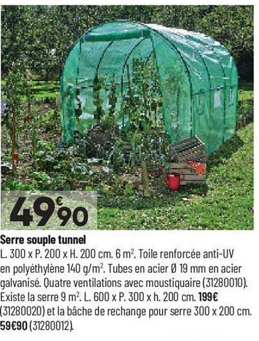 Offre Serre Souple Tunnel Chez Bricorama concernant Serre Tunnel Leclerc