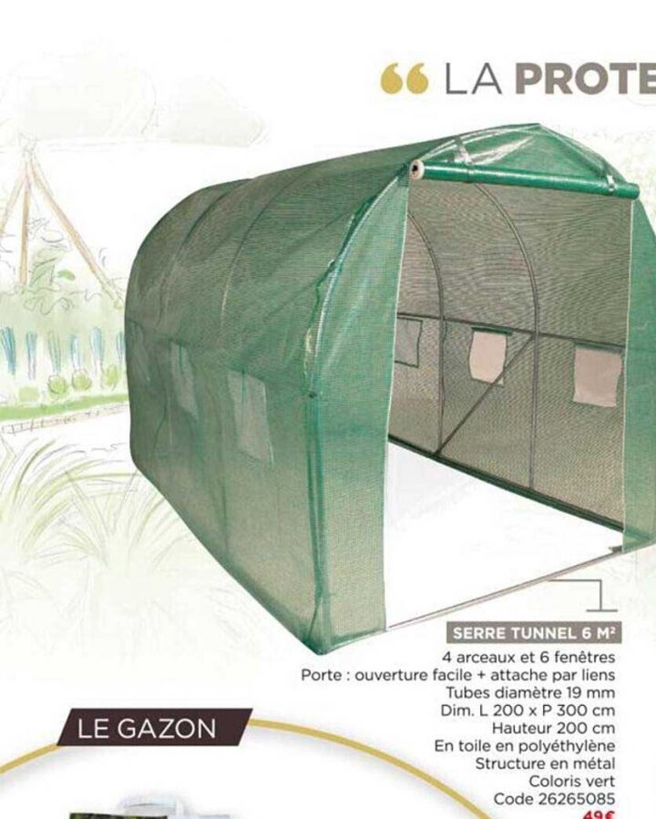Offre Serre Tunnel 6 M2 Chez Bricomarche concernant Serre Tunnel Leclerc