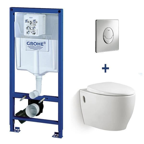 Pack Wc Suspendu Geberit - Rayon Braquage Voiture Norme à Gabarit De Percage Pour Bati Suspendu Grohe Sl