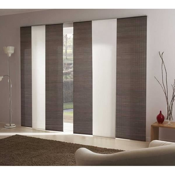 Panneau Japonais Tamisant Bois Tissé Wengé – Achat / Vente encequiconcerne Rideau Occultant Beige Castorama