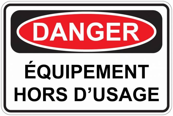 Panneaux Norme Osha : Danger : Équipement Hors D'Usage serapportantà Hors Service Affiche Rigolotes