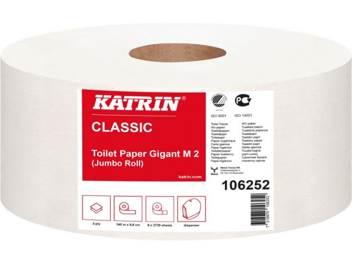 Papier Toilette Katrin 106252 Jumbo M2 2 Épaisseurs 6 serapportantà Toilette Hors Service