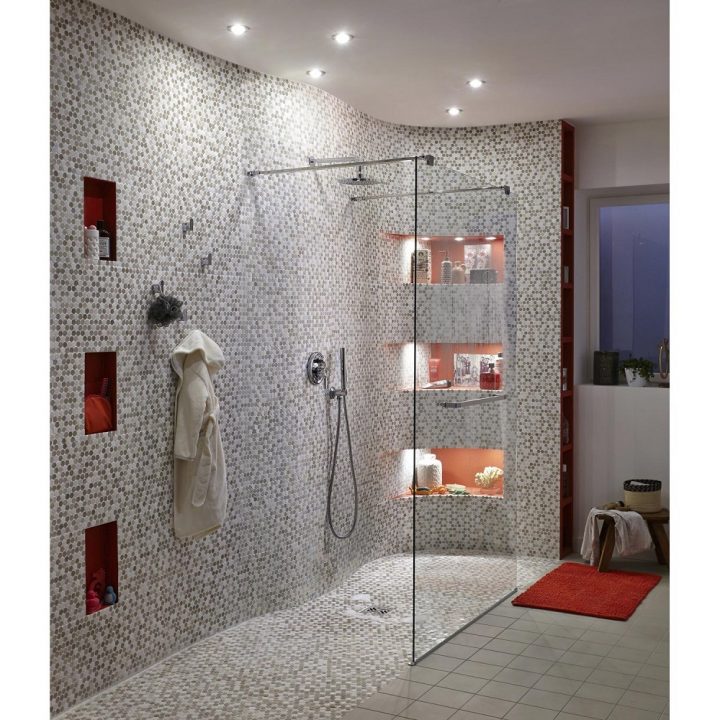 Paroi De Douche À L'Italienne Cube Central – Soldes Paroi destiné Pieds De Douche Leroy Merlin