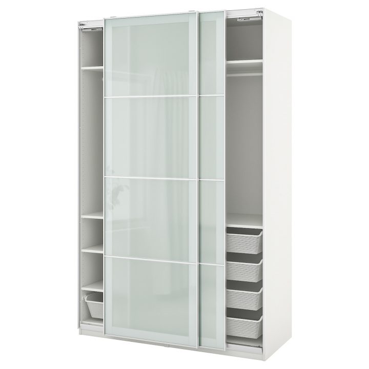 Pax / Sekken Agencement Armoire-Penderie, Blanc, Verre dedans Armoire Ikea Chambre