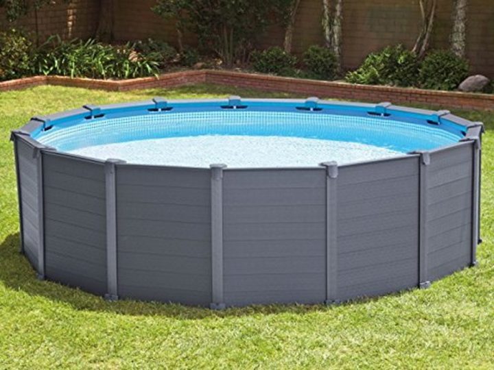 Piscine Intex Graphite Metal Frame 478 X 124 Cm Avec destiné Piscine Intex Grzphite