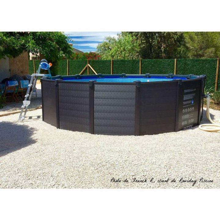 Piscine Tubulaire Ronde Intex Graphite 4.78 X 1.24 M dedans Piscine Intex Grzphite