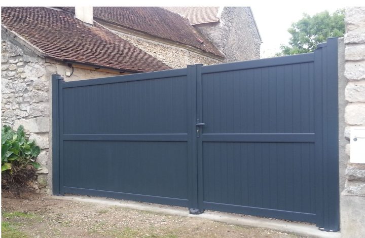 Portail Aluminium À Delincourt Oise | Portail Aluminium pour Portillon Pvc Gris Anthracite