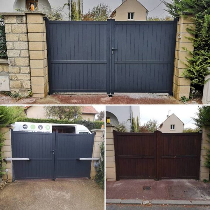 Portail Pvc Gris Anthracite concernant Portillon Pvc Gris Anthracite