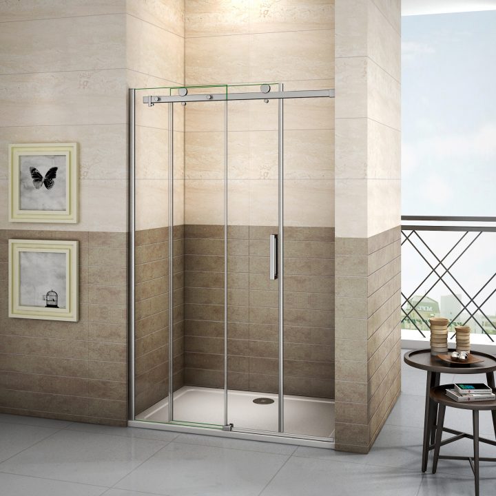 Porte De Douche Coulissante 120X195Cm, Paroi De Douche 8Mm dedans Porte De Douche Zilia