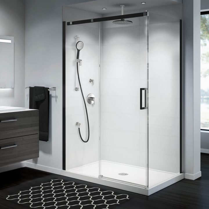 Porte De Douche Vivio (Coin) 60" X 75" — Pure Design tout Porte De Douche Zilia