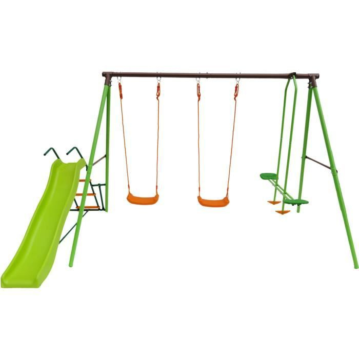 Portique Acier "Enzo" – 1.96M – 4 Agrès – Achat / Vente dedans Balancoire 4 Place Canac