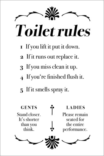 Posters Et Tableaux De Toilet Rules | Posterlounge.fr concernant Affiche Gratuite Toiletettes Hors Service Posters Et Tableaux De Toilet Rules | Posterlounge.fr concernant Affiche Gratuite Toiletettes Hors Service