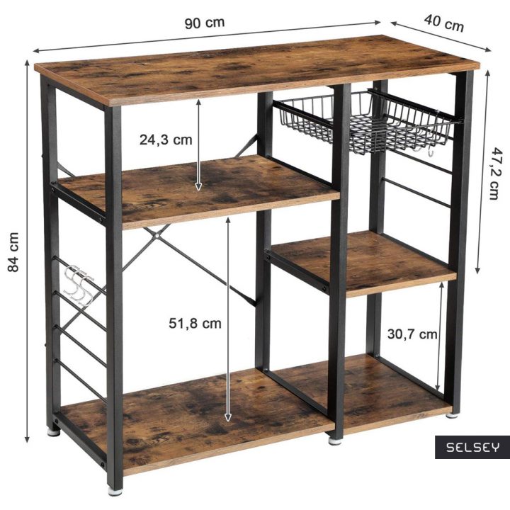 Ramizu Étagère De Rangement Cuisine Style Industriel – Selsey pour Ramizu Tv Ramizu Étagère De Rangement Cuisine Style Industriel – Selsey pour Ramizu Tv