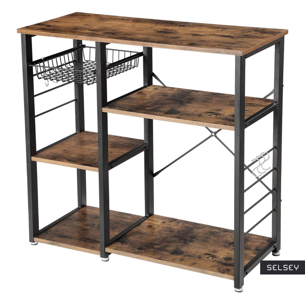 Ramizu Étagère De Rangement Cuisine Style Industriel - Selsey serapportantà Ramizu Tv
