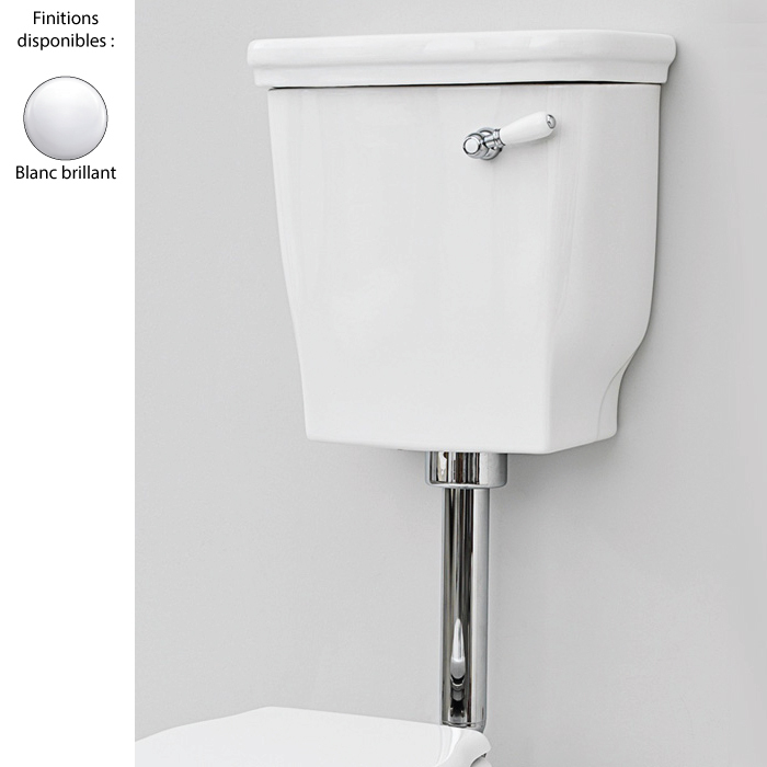 Réservoir Wc Suspendu Rétro Blanc, Perçage Frontal encequiconcerne Gabarit Pour Percage Evacuation  Wc Sspendu Grohe